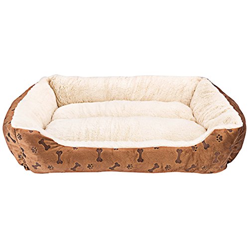 Animals Favorite New Rectangle Pet Bed with Dog Paw Print (25