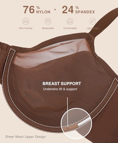Image of Lover-Beauty Minimizer Bras for Women Full Coverage Unlined Underwire Bras Plus Size Lifting Bra for Heavy Breast