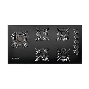 Cooktop 5 bocas Brastemp com quadrichama e acendimento automático - BDD85AE BIVOLT