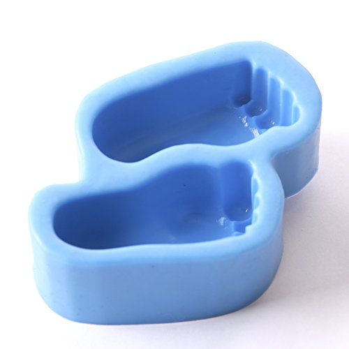 Moule silicone pieds de bébé x5 pour décors de gâteaux de baby shower et baptême