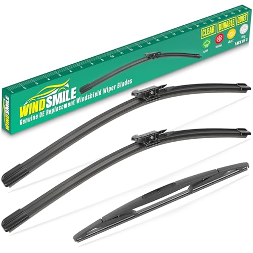 Image of 20 inch 20 inch 12 inch Windshield Wiper Blades Replacement for Ford Escape 2008 2009 2010 2011 2012 Premium All Weather Front Rear Wipers Set - OEM Quality (Pack of 3)