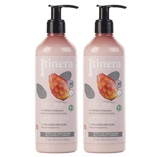 Itinera Instant Comfort Body Lotion Milk with Sicilian prickly pear, 97% natural ingredients 370 ml 2 units - Image 3