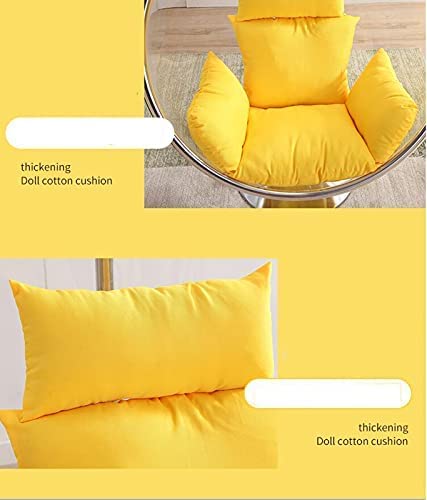 Image of Swingzy Cushion for Hanging Basket Chair Swing /Outdoor Egg Swing Chair Soft Cushion /Jhula Seat Padded Pillow Cushion /Swing Chair Cushion with Polyester Cloth - (Yellow)