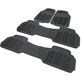 LT Sport 4pcs Seat Waterproof Rubber Floor Mats 3-Row SUV Mini Van All Weather Liners Carpet