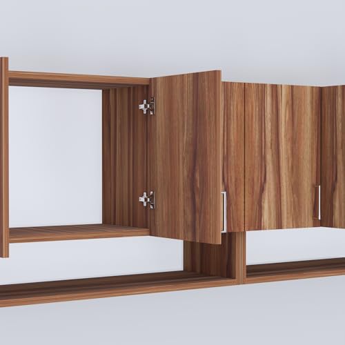 Image of SPECIALITY PANELS 6 Door Modular Wall Mounted Kitchen Cabinet with Organizer Shelf Space Saving Storage Unit Durable Engineered Wood Cupboard for Kitchen Living Room Utility Organizer Furniture