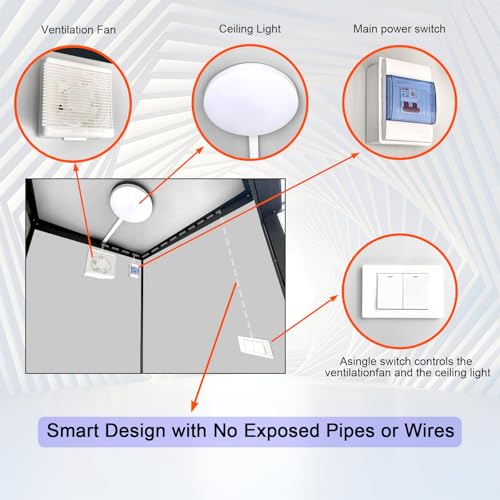 Image of Outdoor Portable Restroom With Light, Mobile Restroom With Sink And Vent Fan, Portable Toilet For Concerts Conventions Construction And Sporting Events, Silver Color