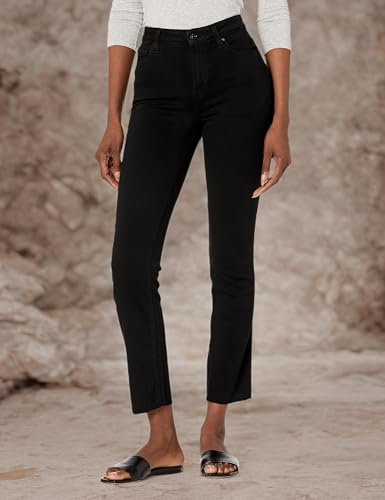 PAIGE Women's Cindy High Rise Straight Leg in Black Shadow3