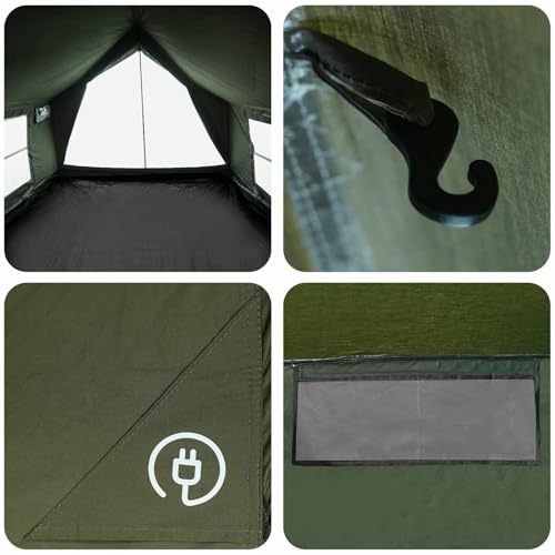 Tente de cabane de camping imperméable en polyester enduit PU - 7