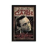 QHEUEKTSO Johnny Cash Poster auf Leinwand, Motiv: 