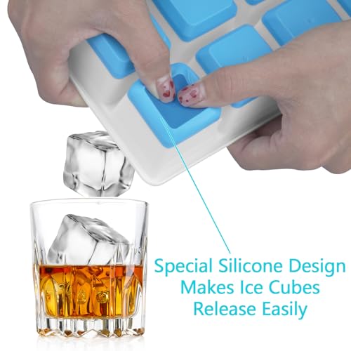Cubeteras grandes de silicona 2 pack con tapa fácil liberación miniatura 3