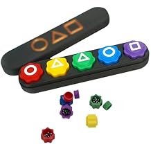 Gonggi Game Set Pack of 5 with Steel Beads - Authentic Korean Jackstones, 3D-Printed Durable Plastic Shells & Weighted Design forAdults, Traditional Toss & Catch Game Gift