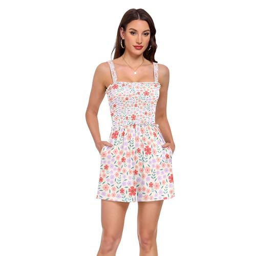Barboteuse pour femme vêtement de plage fleuri pour des vacances douces