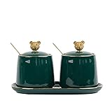 Photo Gallery nzpost set di barattoli per condimenti in ceramica verde nordica, forniture per la cucina, bottiglie per condimenti, cucchiaio con coperchio, saliera a forma di orso, sp. Photo Gallery nzpost set di barattoli per condimenti in ceramica verde nordica, forniture per la cucina, bottiglie per condimenti, cucchiaio con coperchio, saliera a forma di orso, sp.