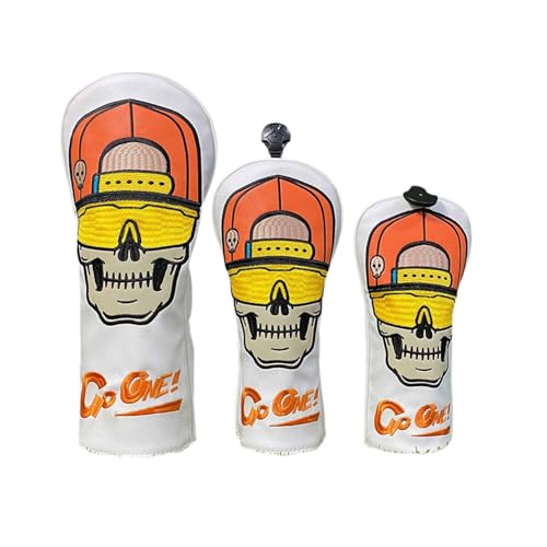 Housse de tête de club golf crâne coloré Aislor protection PU