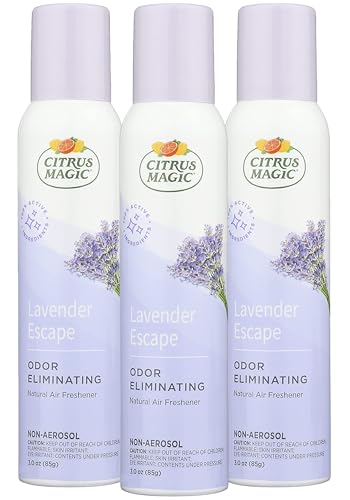 Image of Citrus Magic Odor Eliminating Air Freshener Spray, Lavender Escape, 3-Ounce, Pack of 3