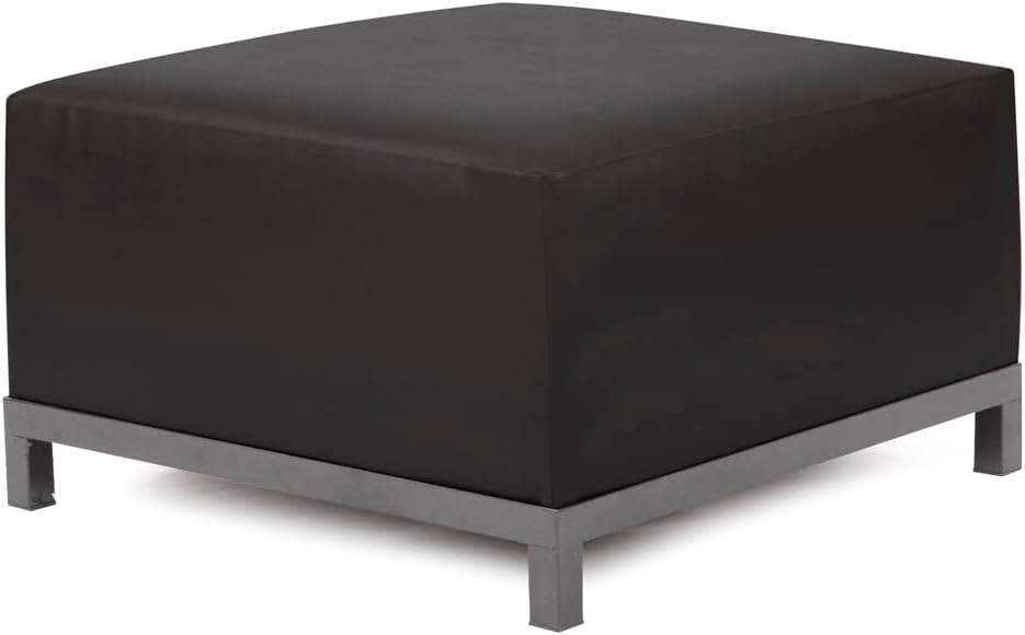 Howard Elliott Collection Axis Chair with cover, cushioned seating chair with sturdy titanium frame, perfect for indoor or outdoor living room or office use, 30.5 x 32.5 x 30 inches, Atlantis Black