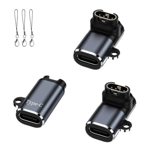 �K�[�~���p �ϊ��A�_�v�^�[ �[�d��, 3�Z�b�g Type-C�p �J�j�J���t�� Fenix 9 8 7 6 5/Venu 4 3 3S SQ 2 | Forerunner 970 965 570 265 165 55 / ForeAthlete 55/Vi