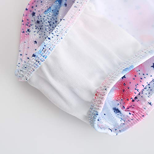 Girls Leotards for Gymnastics Ballet Dance Starry Sky Metallic Long Sleeve Leotards Unitards Bodysuit Dancewear Size 10