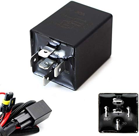 iJDMTOY (1) 10-Second Time Delay Relay Module, 5-Pin 12V 30A SPDT, Compatible With Automotive Lighting