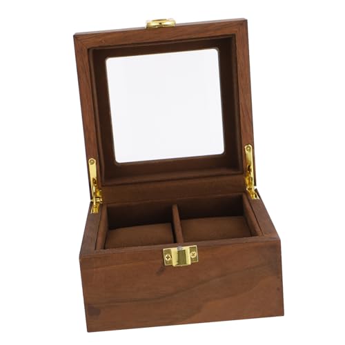 Boîte de rangement pour montre-bracelet Healvian avec compartiments et fenêtre pour présentation