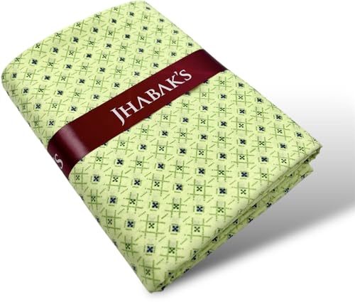 Image of JHABAK'S Unstitched Polyester Print Shirt & Trouser Fabric - 2.25 m Shirt Cloth - 1.20 m Pant Piece