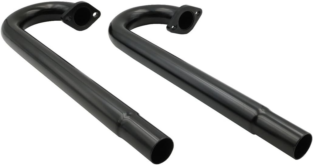 Heater Box J Pipes, Flanged, Raw Steel, Pair, Compatible with Dune Buggy