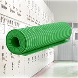 Distribution Room High Voltage Insulated Rubber Mat, Dielectric Industrial Work Mats for Electric Shock Protection, Power Electrician Insulating Mats for Work Spaces Anti-electrocution(Green,LxWxT 8'