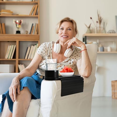 Couch Cup Holder with Phone Stand, Couch Arm Tray for Armrests Over 4.9" by AISONGDONG - Used condition - Image 9