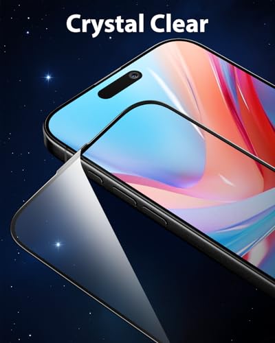Mkeke for iPhone 15 Pro Max Screen Protector 3 Pack, [9H+ Hardness] [Military-Grade Drop Protection] [Sensitive Touch] [Easy Installation] [HD Clear] Full Edge Coverage Tempered Glass - image 5