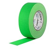 Pro Gaff / Gaffers Tape .5, 1, 2, 3, & 4 Inch Widths X Variable Lengths, 2 Inch, Fl. Green
