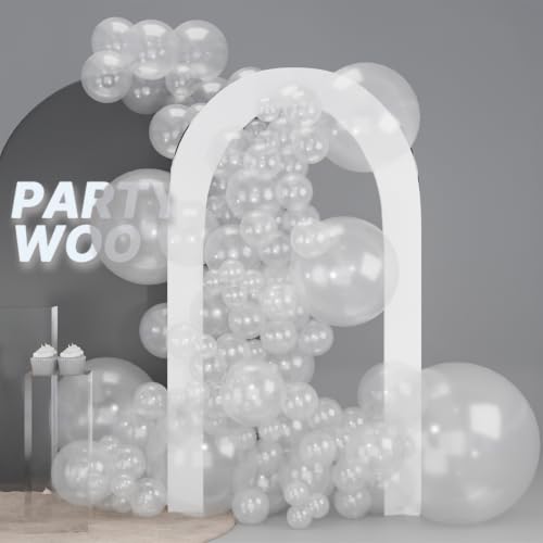 Image of PartyWoo Clear Balloons 127pcs Different Sizes of 36 18 12 10 5 Inch Transparent Balloon Arch Kit for Graduation Wedding Baby Shower Bridal Shower Anniversary Birthday Party Decorations Clear-Y2