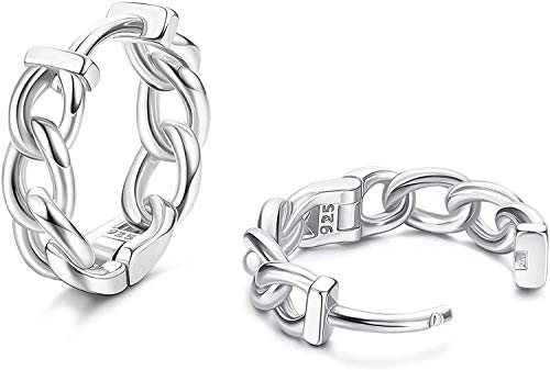 Milacolato Ohrringe Silber 925 Creolen Klein 18 Karat Gold/Weißgold...