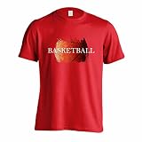 [アートワークスコウベ] バスケ Tシャツ 半袖 練習着 ドライ ラフイメージ バスケロゴ ユニセックス XXL レッド