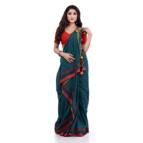 Image of dB DESH BIDESH Women`s cotton saree for woman handloom cotton georgette silk party, wear latest, loveria new, collection farewell soft mulmul linen cotton sarees for women with unstitched blouse