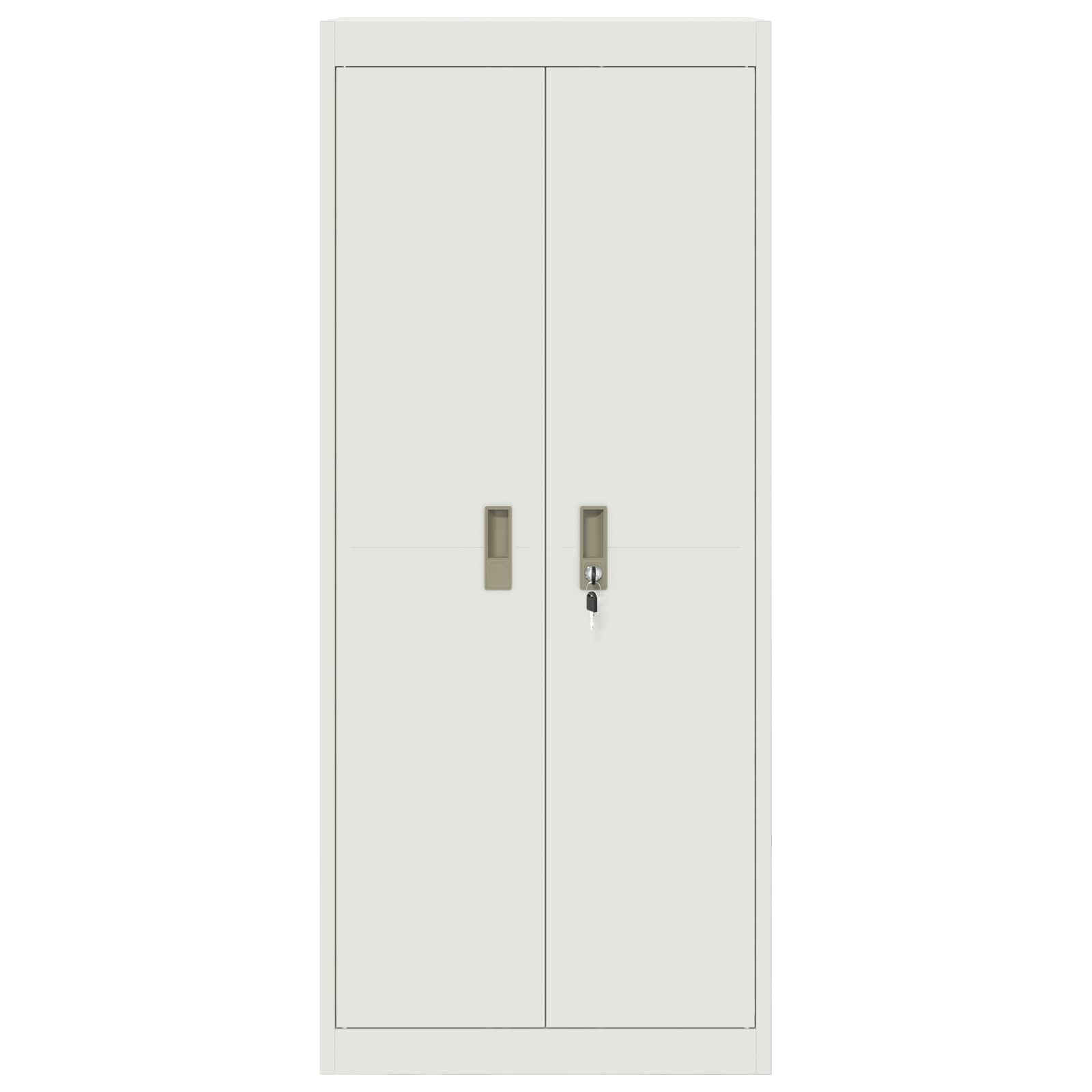 Générique Armoire de Rangement Blanc 60 x 40 x 140 cm Acier,Meubles,Armoires & Meubles de Rangement,Classeur à tiroirs,891741