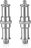 2 x metalowy 1/4" 3/8" męski adapter typu spigot adapter kamera śruba do parasola lampa błyskowa statyw