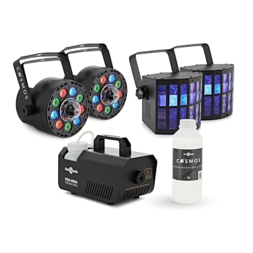 Cosmos LED, Derby & Fog Party Lighting Pack by Gear4music