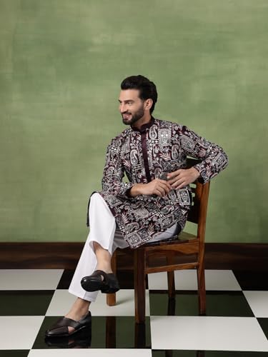 Kurta bordada de algodón Sojanya y pijama tradicional de hombre 2