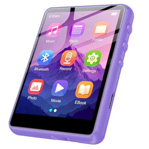 Image of 128GB MP3 Player with Bluetooth 5.4, 2.4 inch Portable HiFi Music Player with FM Radio /HD Speaker /E-Book, Digital Music Player Earphones Included