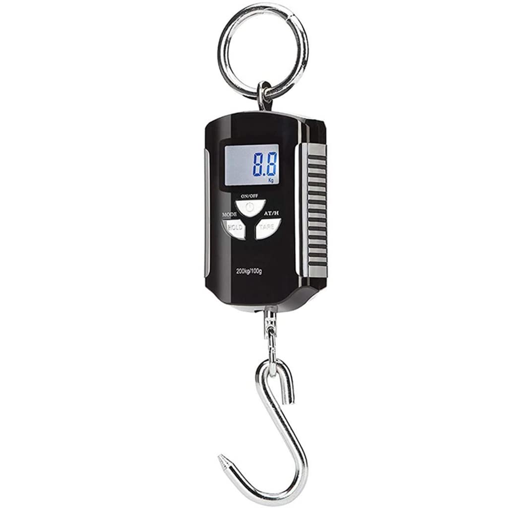 200kg 100g Portable Heavy Duty Digital Hanging Scales Scale Electronic Weighing Balance Set for Industrial(D)