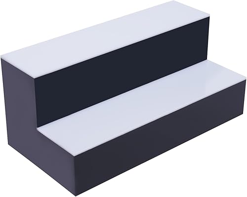 Miniatura 6 de Estante de exhibición de botellas de licor con iluminación LED, estantes de barra LED de acrílico de 16 en 2 escalones para licor, soporte de