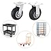 CertBuy 6 Inch Caster Wheels Set of 4, 2 Swivel and 2 Fixed Heavy Duty Casters, Rubber Casters, Solid Rubber Knobby Tread, Outdoor Caster Wheels for Outdoor Use, Workbench, Flat Carts, Dolly, Trolley