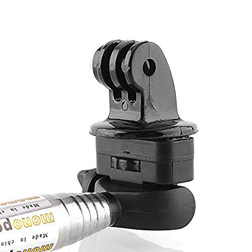 Single Piece Tripod Selfie Stick Monopod Standard Mounting Adapter Replacement Attachment Connector Compatible with Xiaomi Camcorders Sjcam Action Cameras (Black, 3.1 x 2.5 cm)