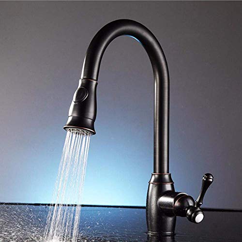 Mitigeur évier de cuisine cuivre noir finis les lavages difficiles