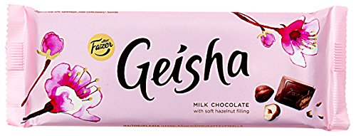 2 Bars X 100g of Fazer Geisha Finnish Classic Milk Chocolate with Soft Hazelnut Filling