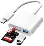 USB C SD Lecteur de cartes, Oyuiasle USB C à SD Carte pour iPhone 15 16/iPad/Mac/Laptop, Adaptateur carte mémoire USB-C/Type C pour iMac, iPad Pro Air Mini, MacBook Pro Air,Galaxy, MicroSD/SD