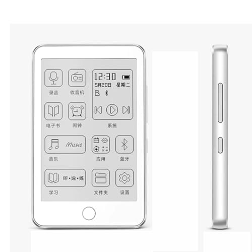 Lecteur MP3 écran d'encre 6,9 cm avec technologie HiFi BT 5.0 et port Type-C