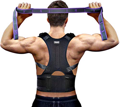 Vitoki Posture Corrector for Men Women Come with Back Training Strap Adjustable Back Brace kyphosis Brace X-Large