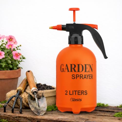 Crasts Pressure Spray Pump | Gardening Water Pump Sprayer | Plant Water Sprayer for Home Garden | Spray Bottles for Garden Plants and Lawn | Plant Watering Can (Spray Pump 2 Liter) (Red)