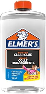 Elmer's Clear PVA Glue | 946 mL | Washable and Kid Friendly | Great for Making Slime and Crafting